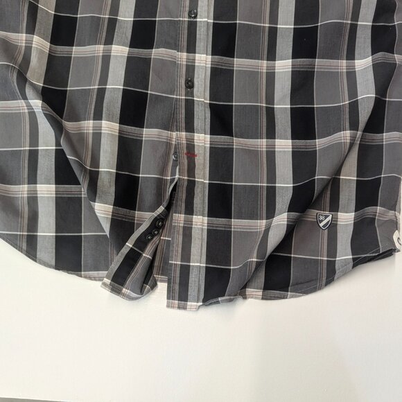 Cremieux Collection Size Large Plaid Button Down Gray/Black - Picture 6 of 16